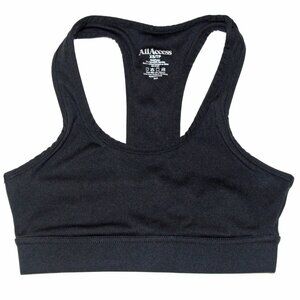 ALL ACCESS Bandier Black Front Row Bra XS/TP BTS19166 Logo Retail $68